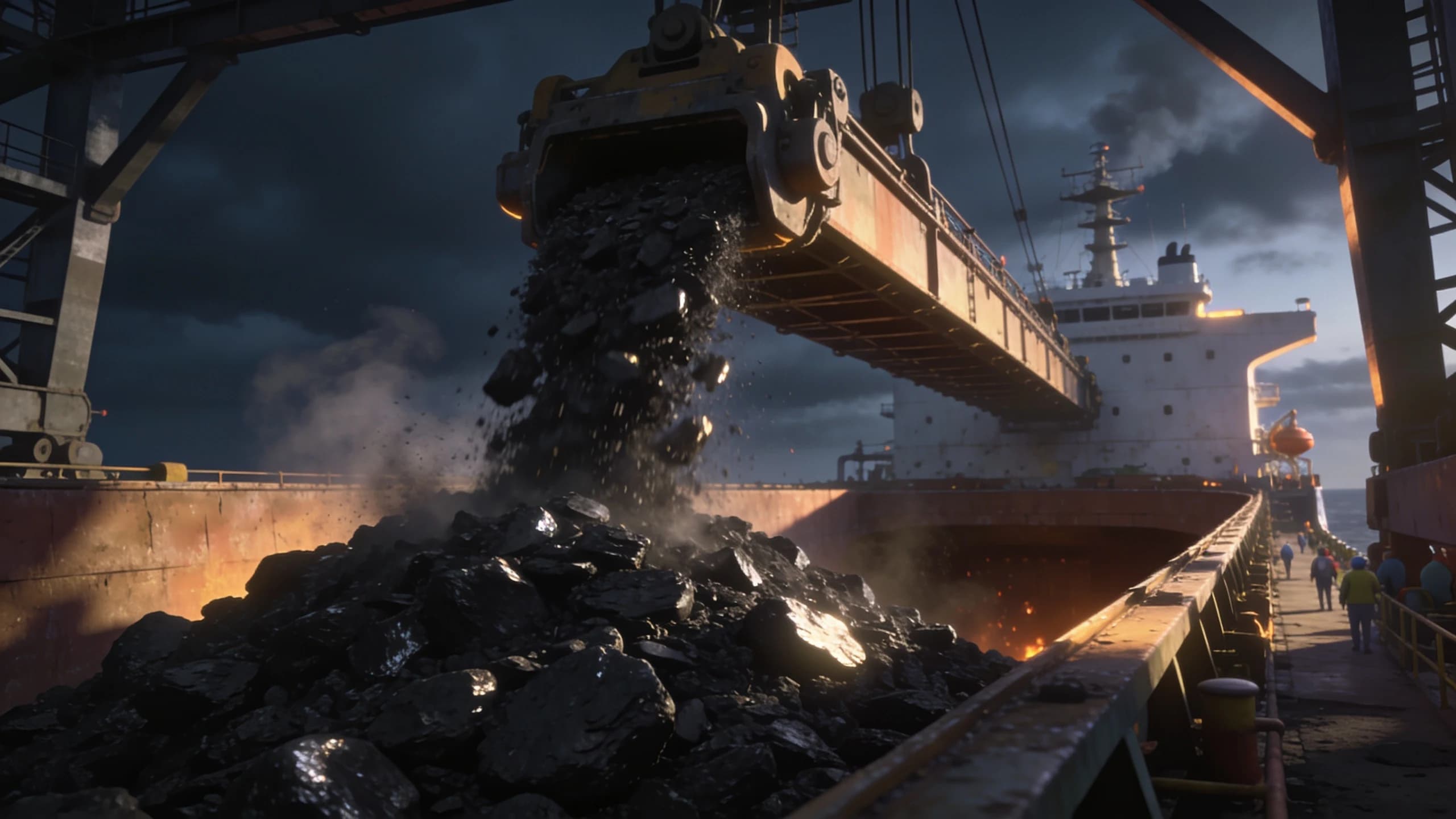 Anthracite coal loading